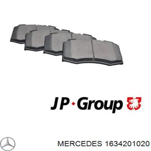 Купить 1634201020 Mercedes Колодки тормозные
