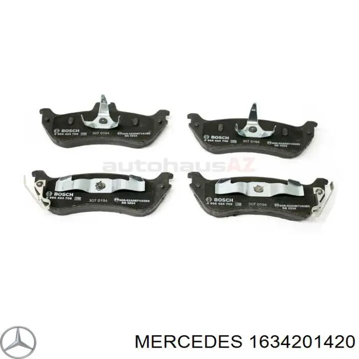 Задние тормозные колодки 1634201420 Mercedes