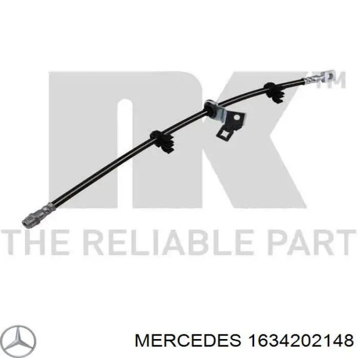Купить 1634202148 Mercedes Шланг тормозной передний, правый