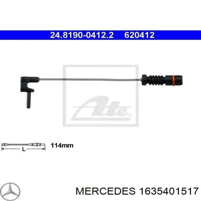 1635401517 Mercedes датчик износа тормозных колодок передний
