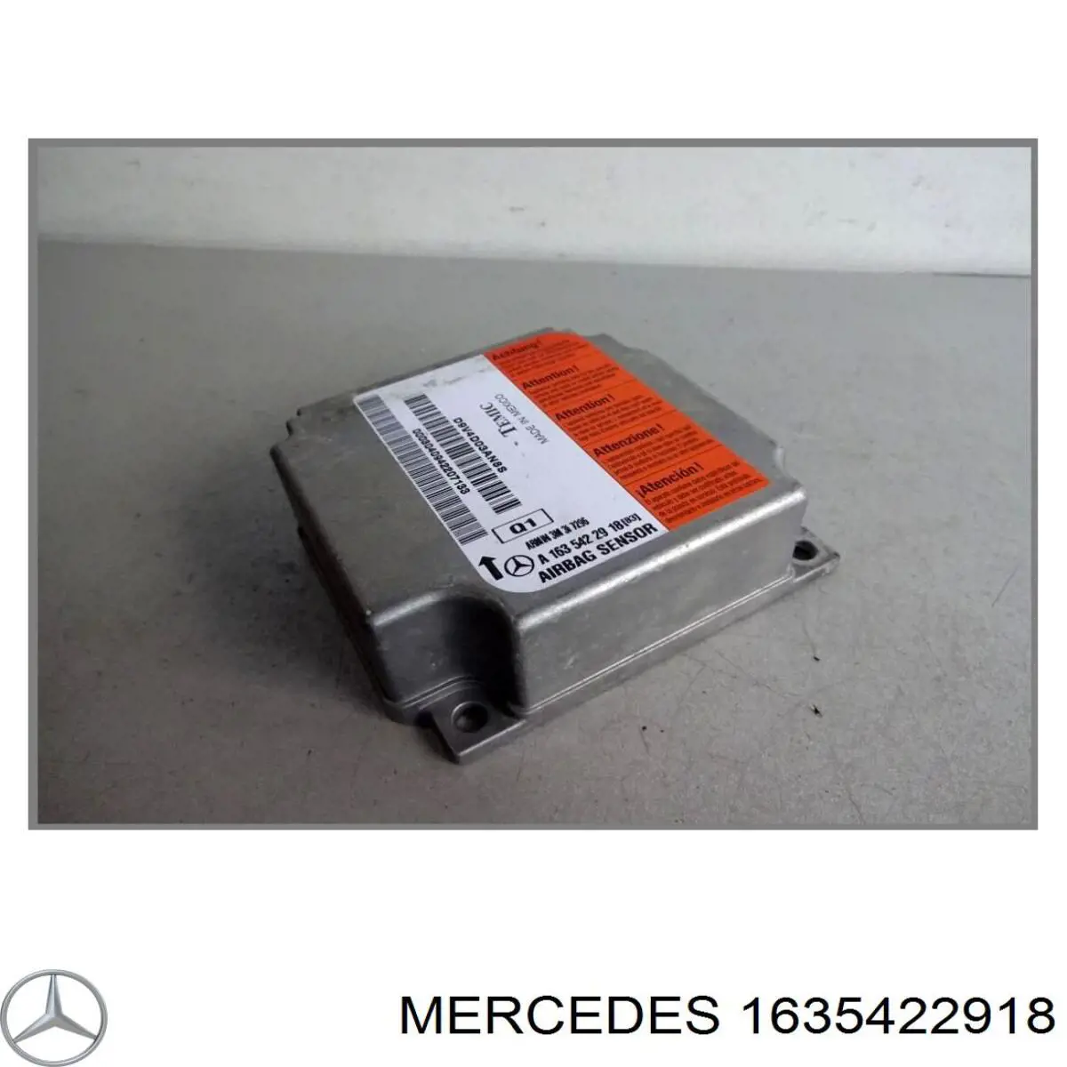 1635422918 Mercedes módulo processador de controlo da bolsa de ar (centralina eletrônica airbag)