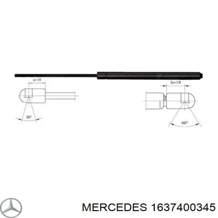 Амортизатор багажника 1637400345 Mercedes