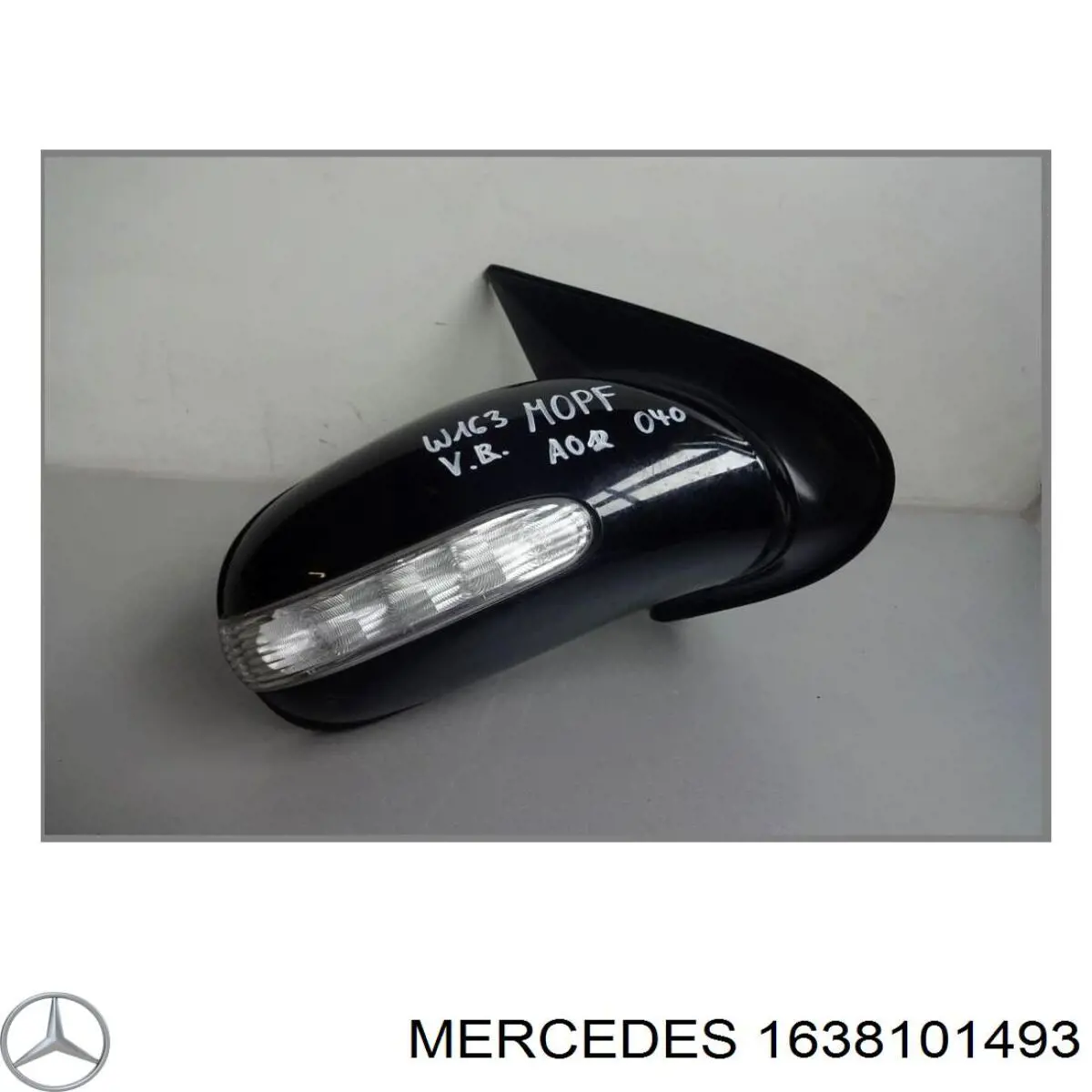 Правое боковое зеркало 1638101493 Mercedes