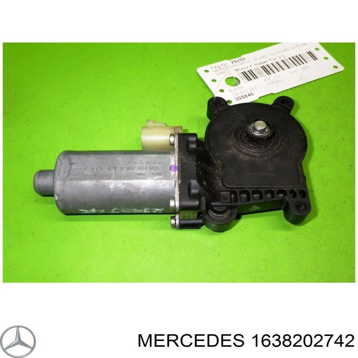 Мотор стеклоподъемника водительской двери на Mercedes ML/GLE (W163)
