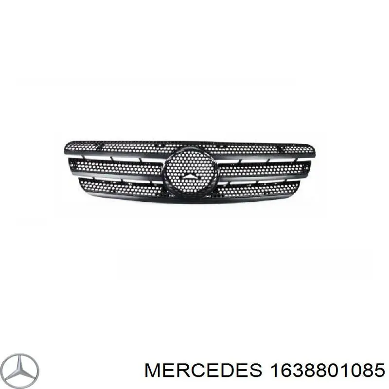 1638801085 Mercedes решетка радиатора