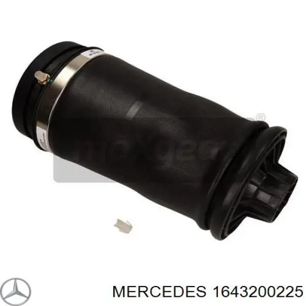 1643200225 Mercedes coxim pneumático (suspensão de lâminas pneumática do eixo traseiro)