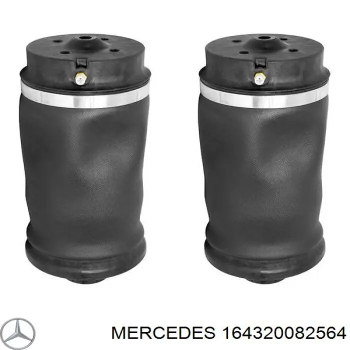Muelle neumático, suspensión, eje trasero 164320082564 Mercedes
