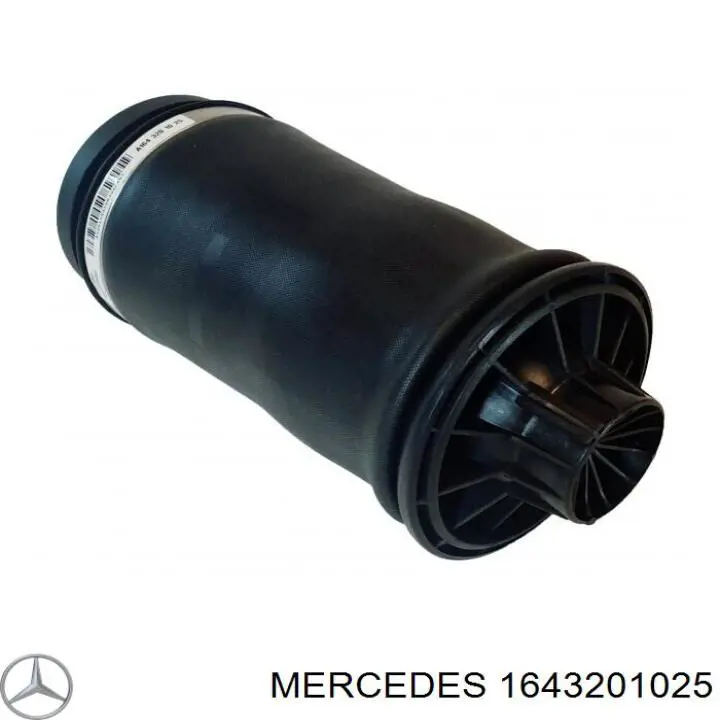 1643201025 Mercedes coxim pneumático (suspensão de lâminas pneumática do eixo traseiro)