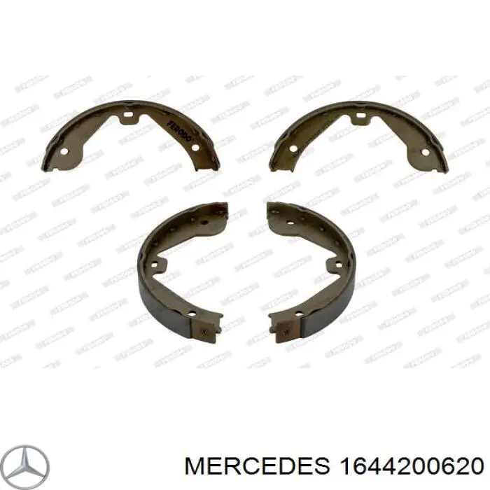 1644200620 Mercedes колодки ручника (стояночного тормоза)