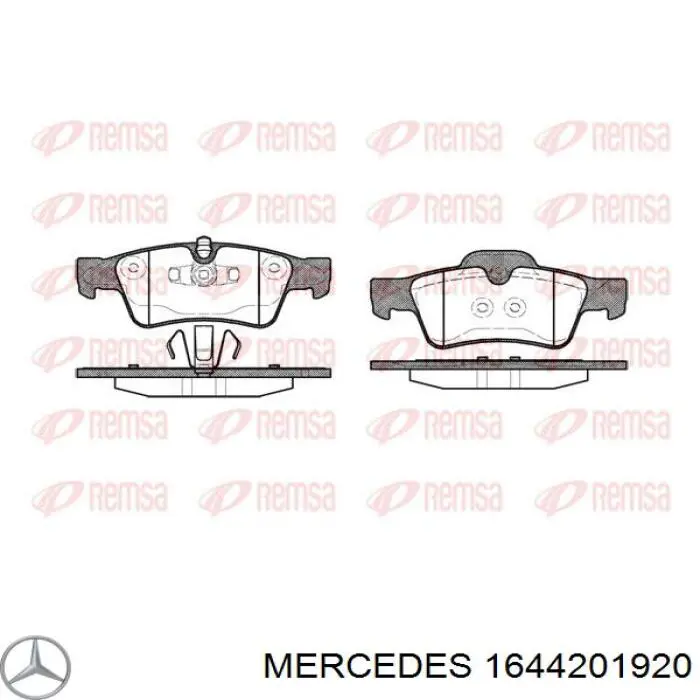 Задние тормозные колодки 1644201920 Mercedes