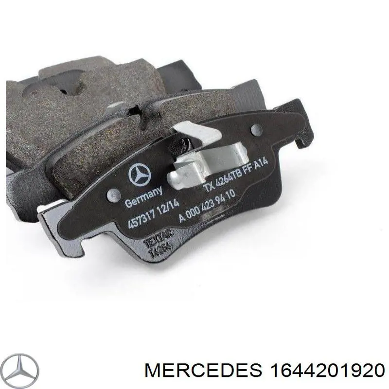 1644201920 Mercedes колодки тормозные задние дисковые