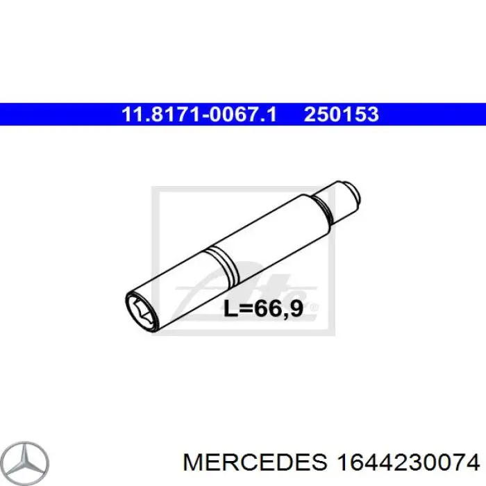 1644230074 Mercedes guia de suporte traseiro