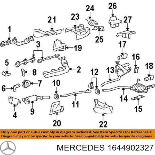 Насадка на глушитель A1644902327 Mercedes