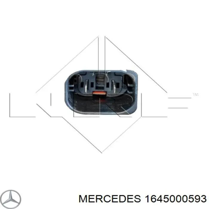 1645000593 Mercedes диффузор радиатора охлаждения, в сборе с мотором и крыльчаткой