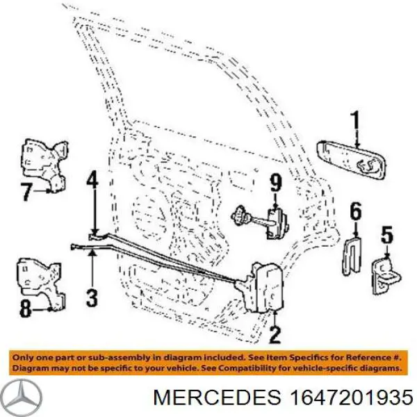 Запор кабины Mercedes A164720193528 цена, от 133.14 USD