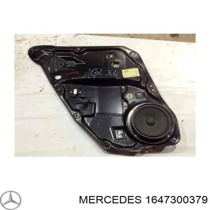 1647300379 Mercedes mecanismo de acionamento de vidro da porta traseira esquerda