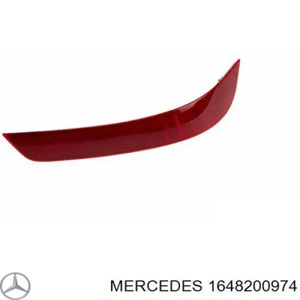 1648200974 Mercedes retrorrefletor (refletor do pára-choque traseiro esquerdo)