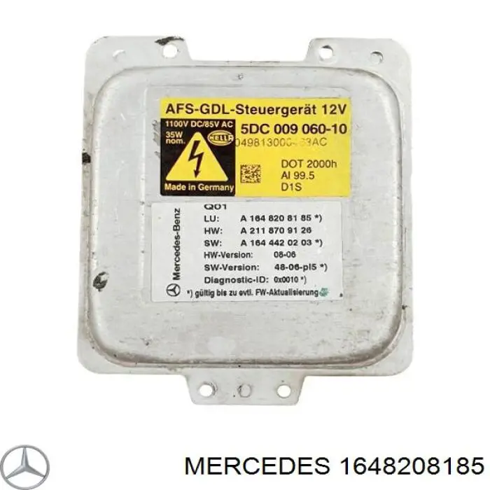 Блок управления освещением Mercedes 1648208185 цена, от 133.42 USD