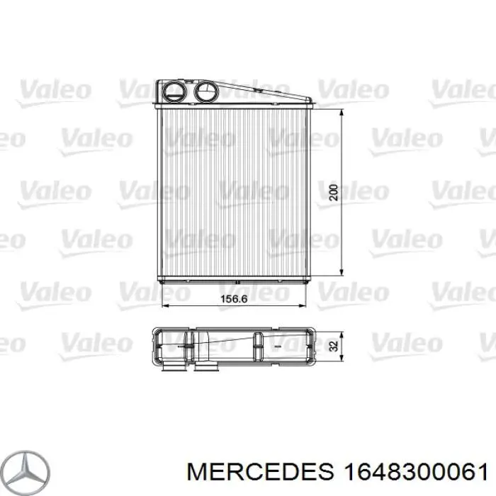 Радиатор печки 1648300061 Mercedes