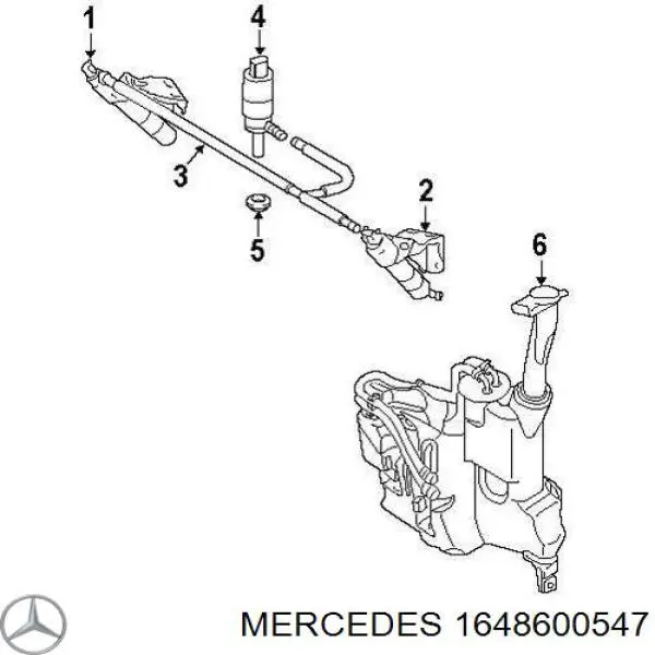 1648600547 Mercedes форсунка омывателя фары передней левой