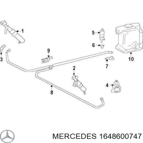 Купить 3J955013 AND Держатель форсунки омывателя фары (подъемный цилиндр)