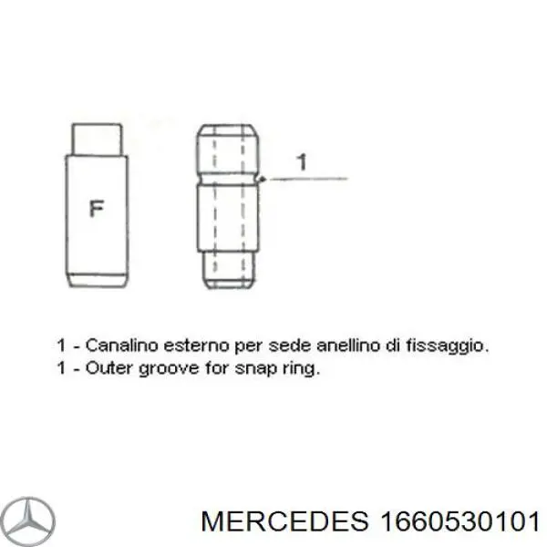 1660530101 Mercedes клапан впускной