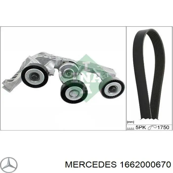 Натяжитель приводного ремня 1662000670 Mercedes