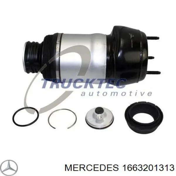 1663201313 Mercedes amortecedor dianteiro esquerdo