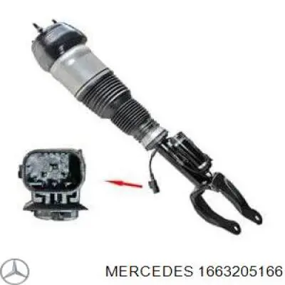 1663205166 Mercedes amortecedor dianteiro esquerdo