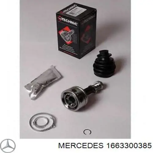 1663300385 Mercedes bota de proteção interna de junta homocinética do semieixo dianteiro