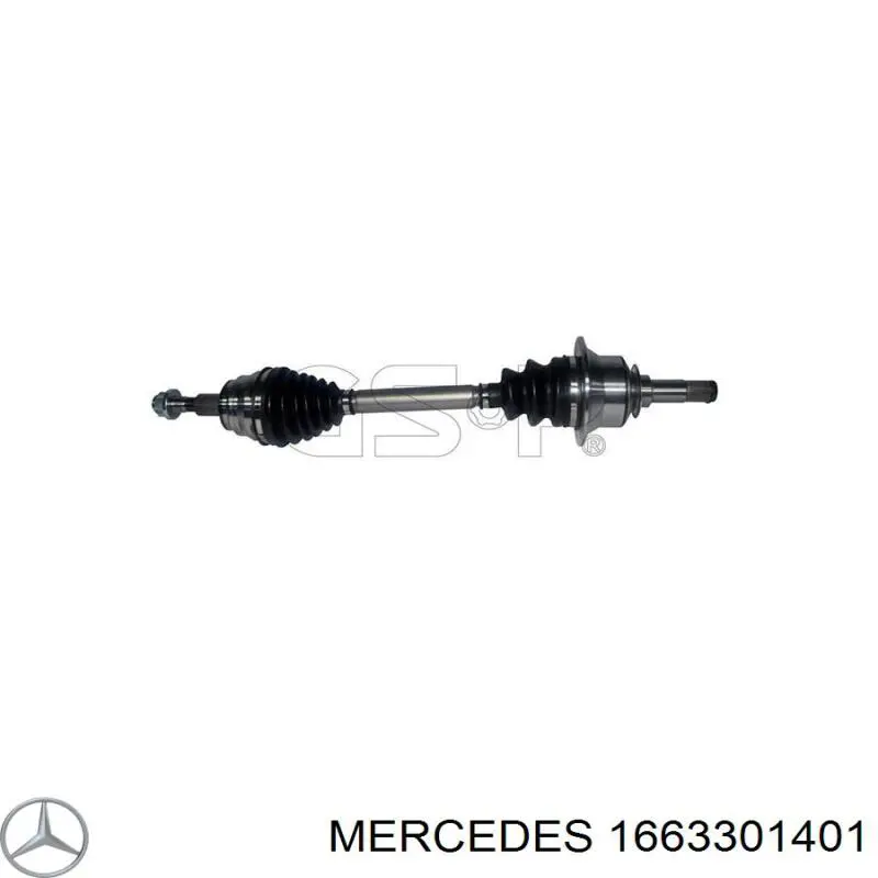 1663301401 Mercedes semieixo (acionador dianteiro esquerdo)