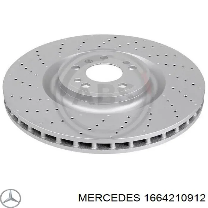 166 421 0912 Mercedes диск тормозной передний
