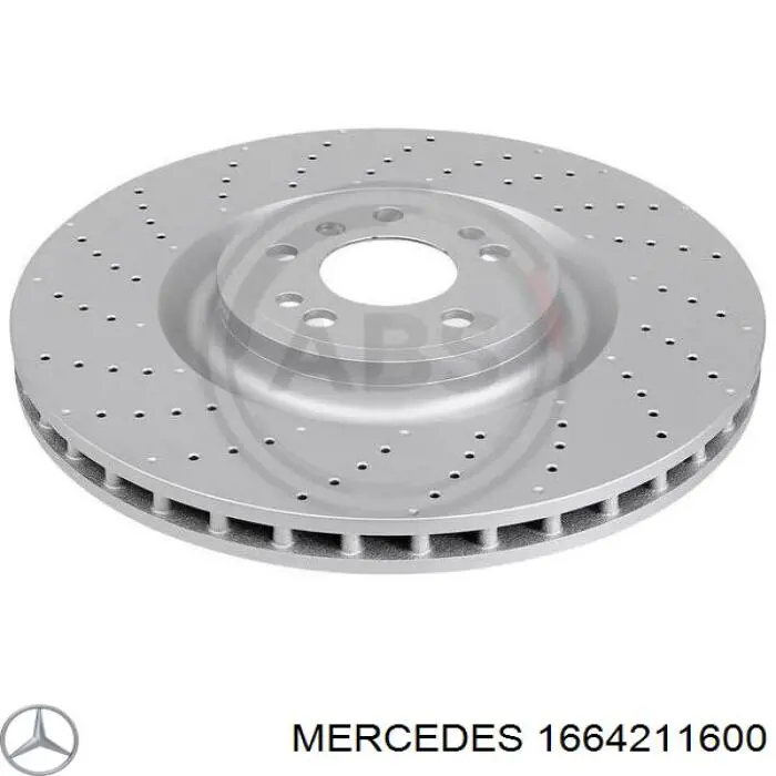 1664211600 Mercedes disco do freio dianteiro