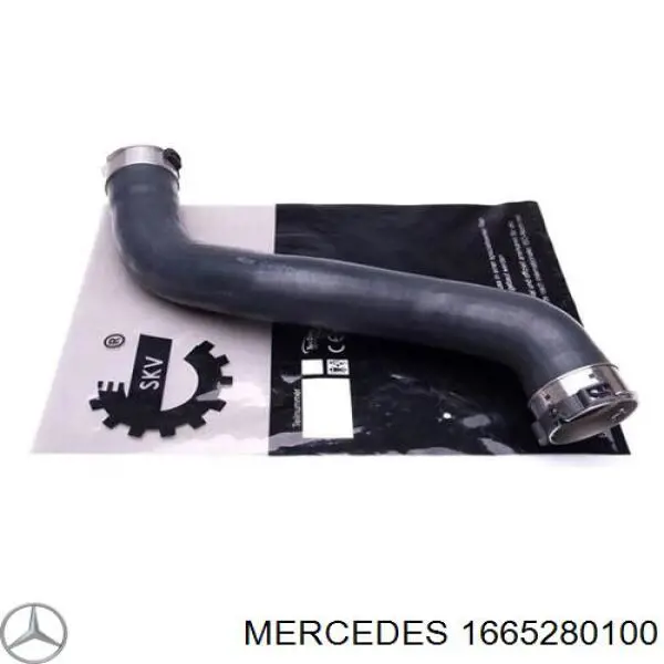 Трубка нагнетаемого воздуха левая на Mercedes ML/GLE (W166)