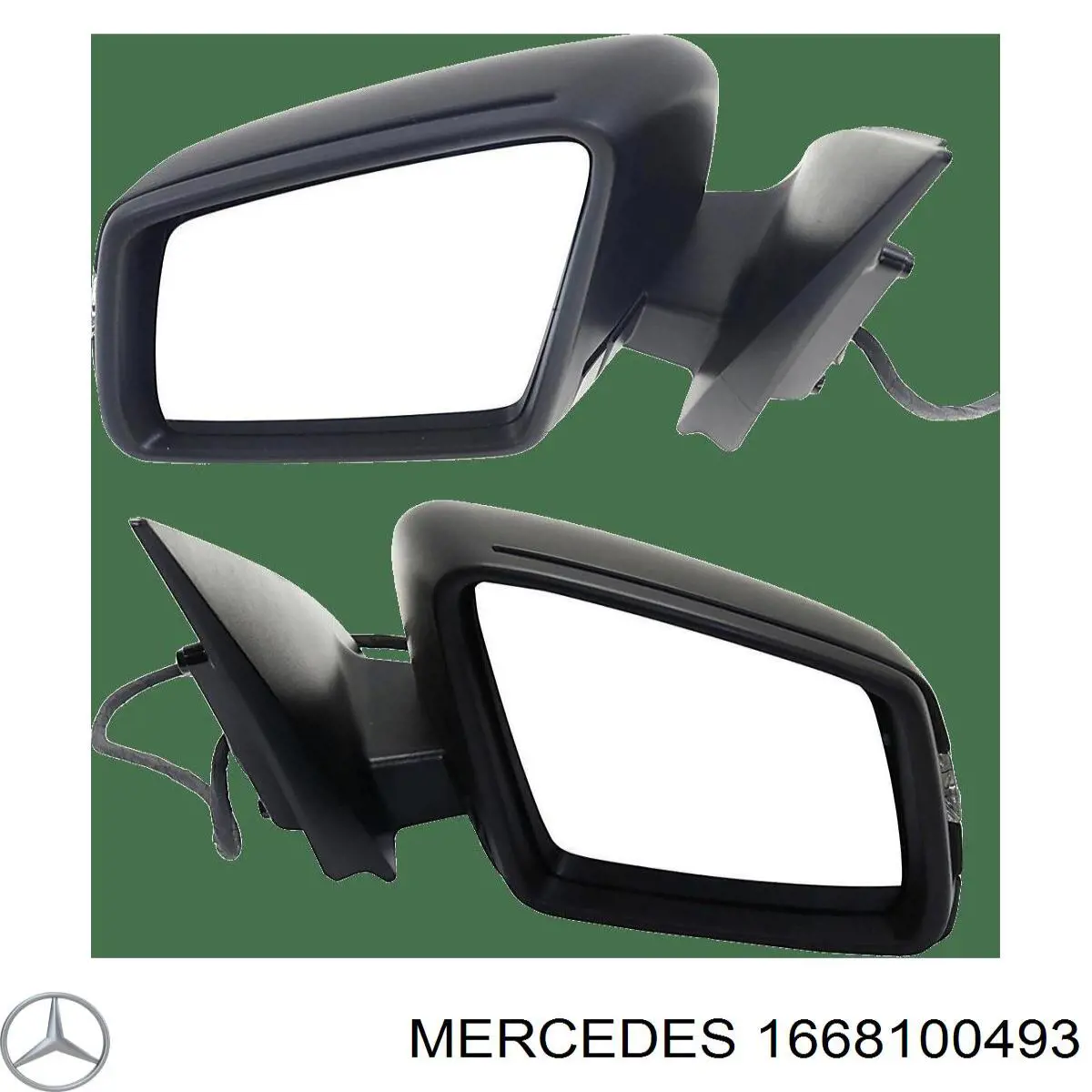 Правое боковое зеркало A1668100493 Mercedes