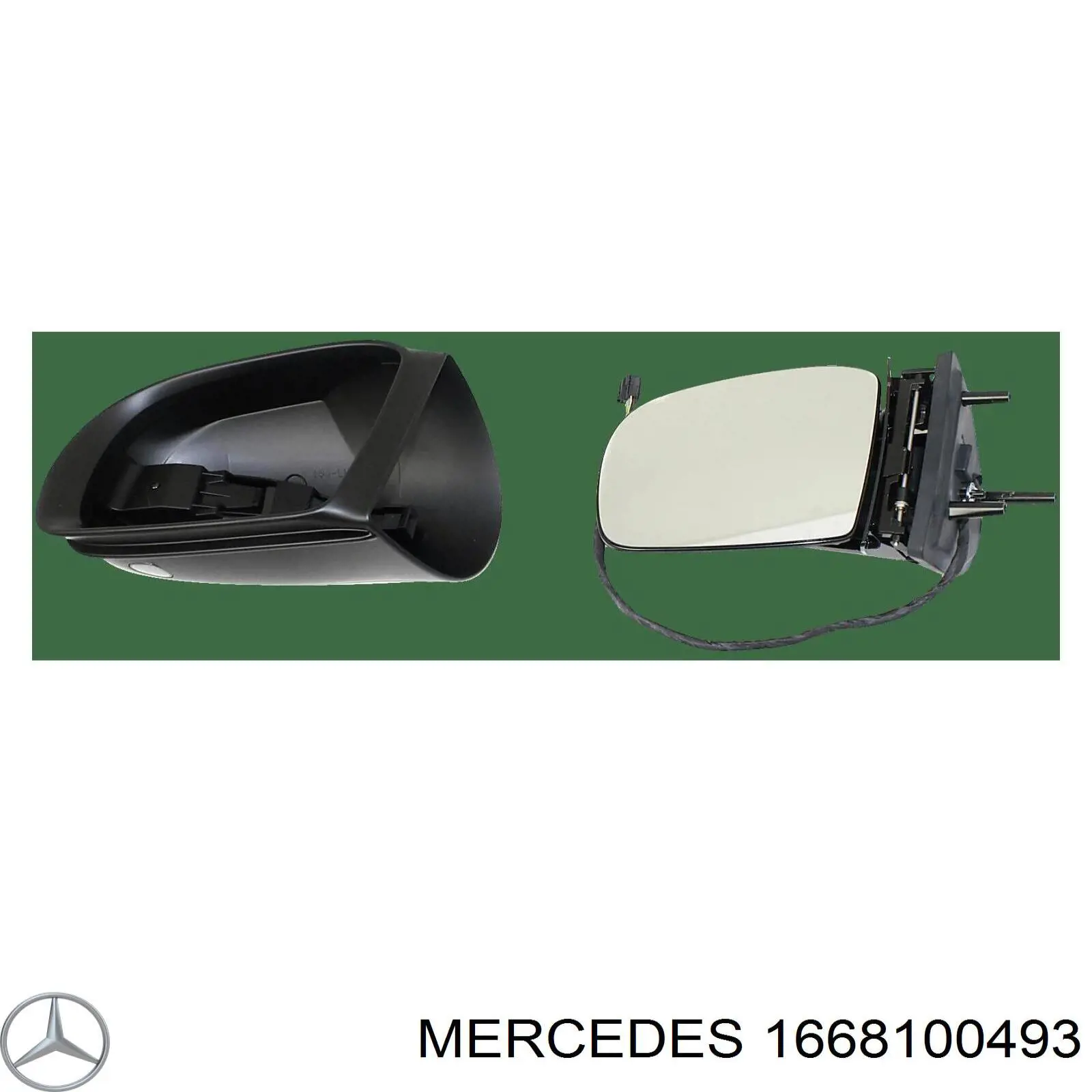 Наружное зеркало правое Mercedes 1668100493 цена, от 349.06 USD
