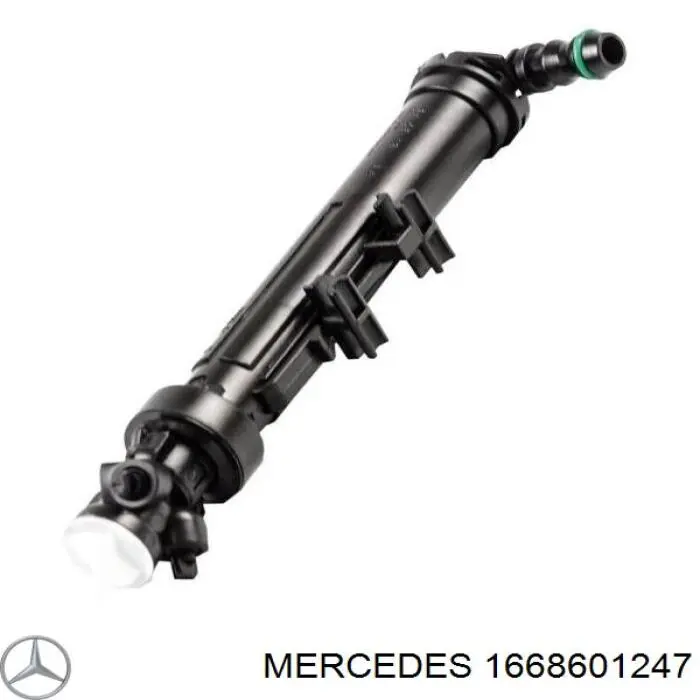 1668601247 Mercedes suporte do injetor de fluido para lavador das luzes (cilindro de elevação)