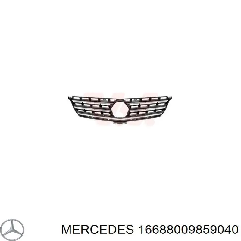 16688009859040 Mercedes grelha do radiador