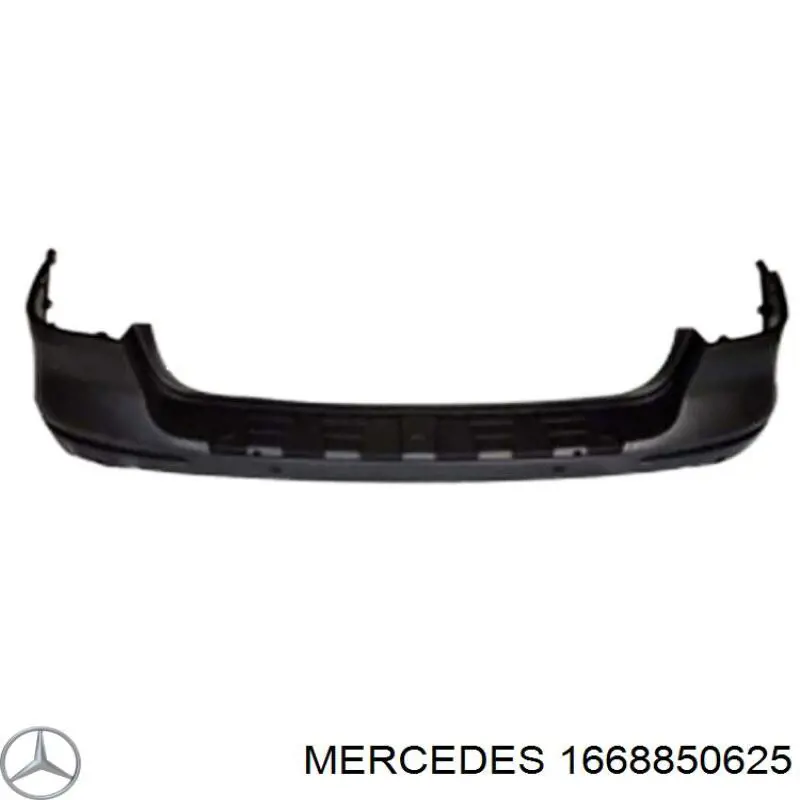 1668850625 Mercedes pára-choque traseiro, parte superior