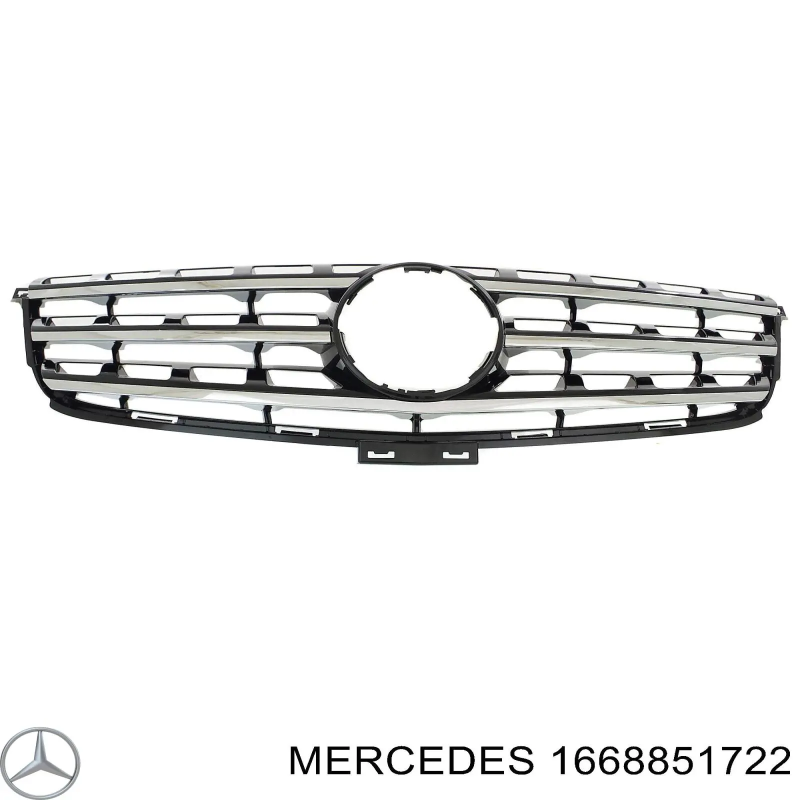1668851722 Mercedes решетка бампера переднего внутренняя левая