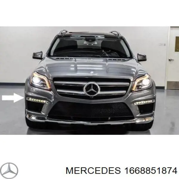 Купить 1668851874 Mercedes Ободок (окантовка) фары противотуманной правой