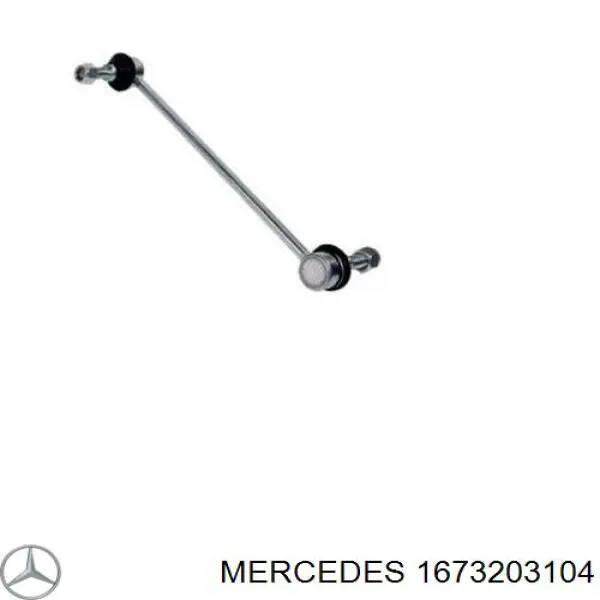 1673203104 Mercedes montante esquerdo de estabilizador traseiro