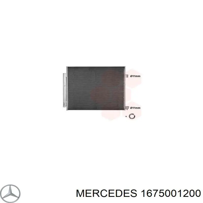 Радиатор кондиционера Мерседес-бенц МЛ/ГЛЕ W167 (Mercedes ML/GLE)