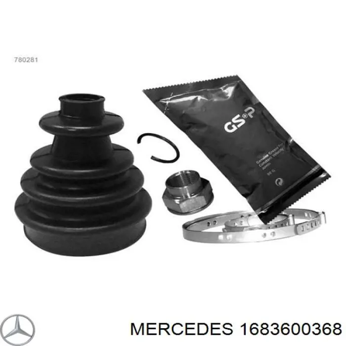 Пыльник ШРУСа наружный 1683600368 Mercedes