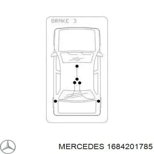 Трос ручника 1684201785 Mercedes