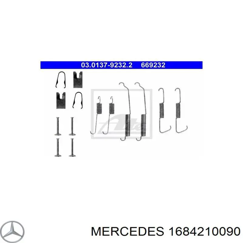 Ремкомплект тормозных колодок 1684210090 Mercedes