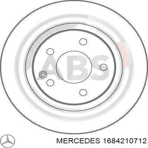 Передние тормозные диски 1684210712 Mercedes