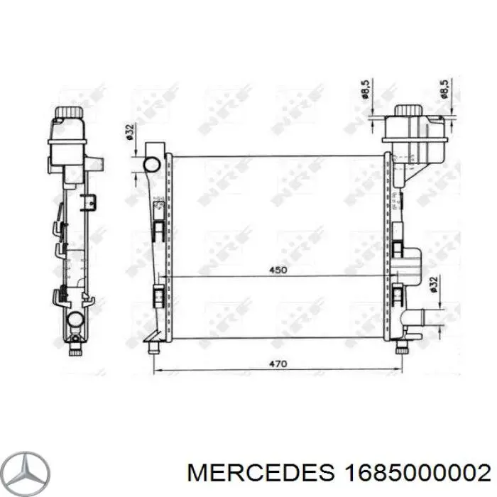 Радиатор 1685000002 Mercedes