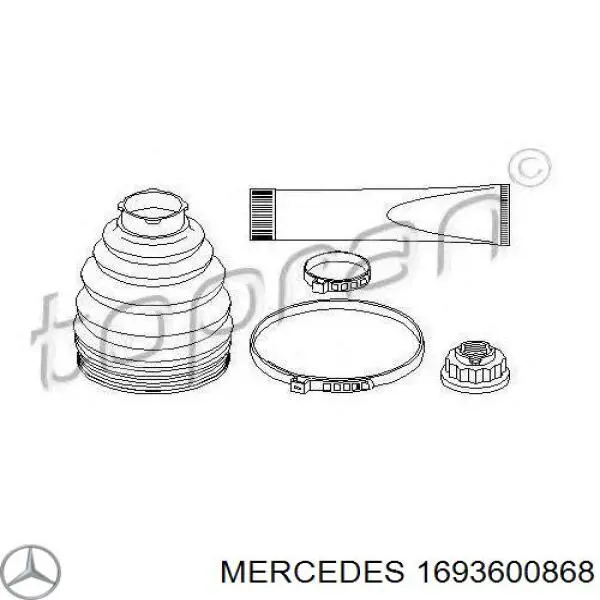 Пыльник шарнира угловых скоростей внутренний передний левый Mercedes 1693600868 цена, от 12.73 USD