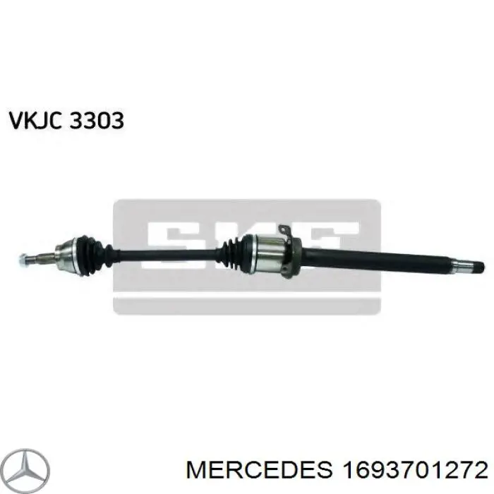 1693701272 Mercedes полуось (привод передняя правая)